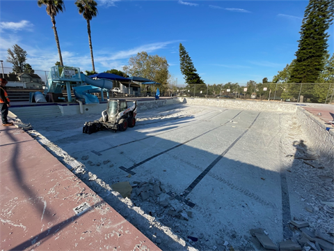 Woodland Park Pool replastering