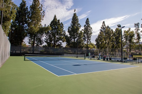 Tennis courts.