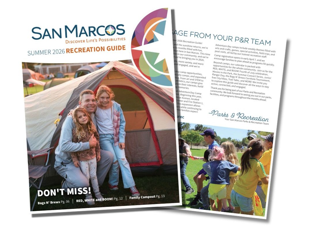 The summer 2026 recreation guide front cover