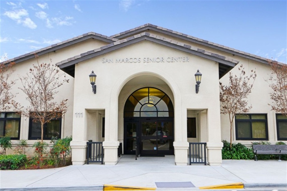 Entrance to the San Marcos Senior Center