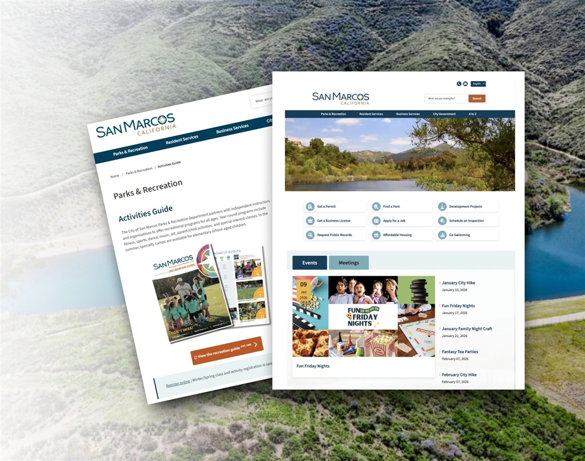 New website launches | City of San Marcos, California