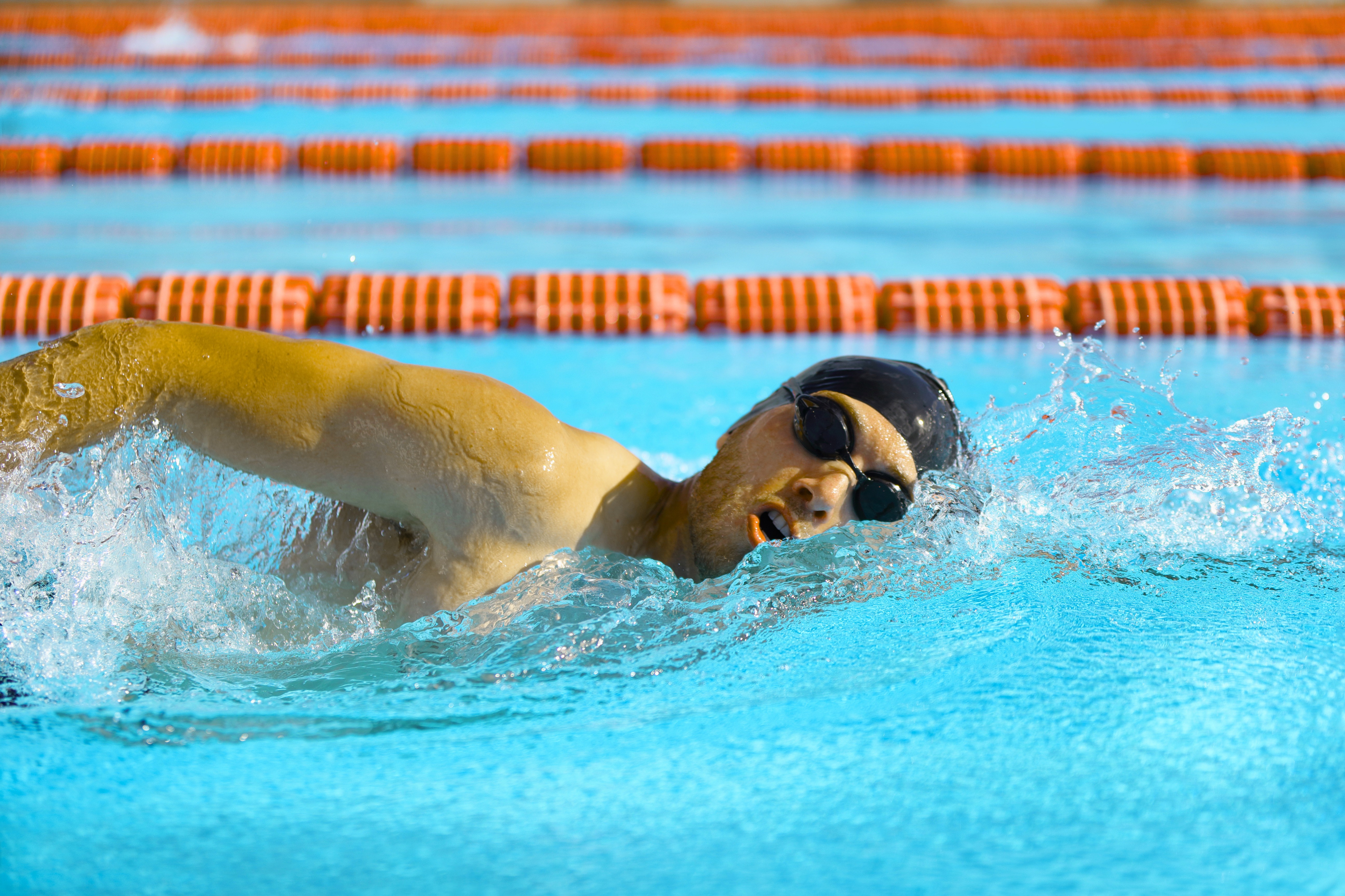 Lap swim at woodland pool
