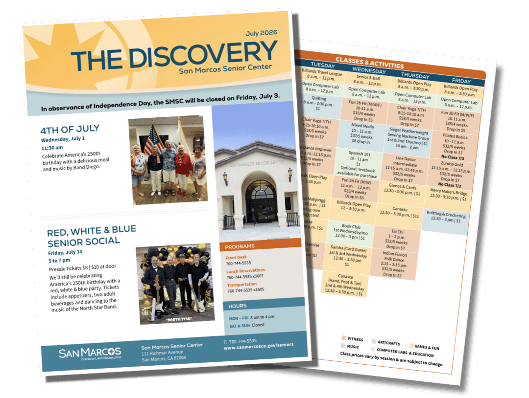 Image of the July Discovery Newsletter